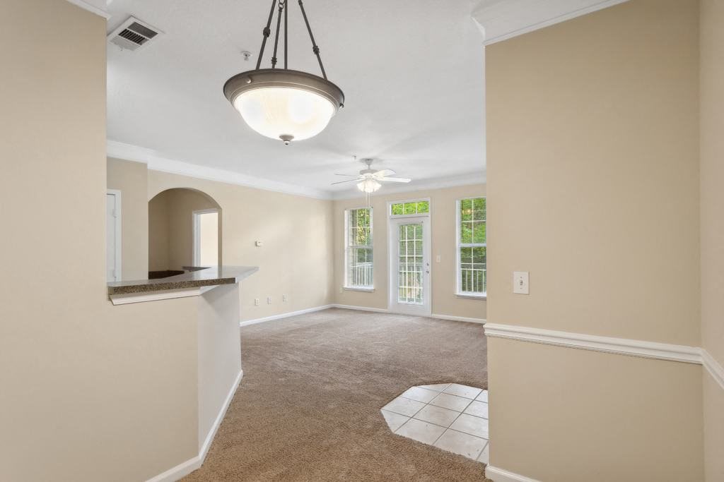 Living area with windows at Longwood Vista Apartment Homes in Atlanta GA